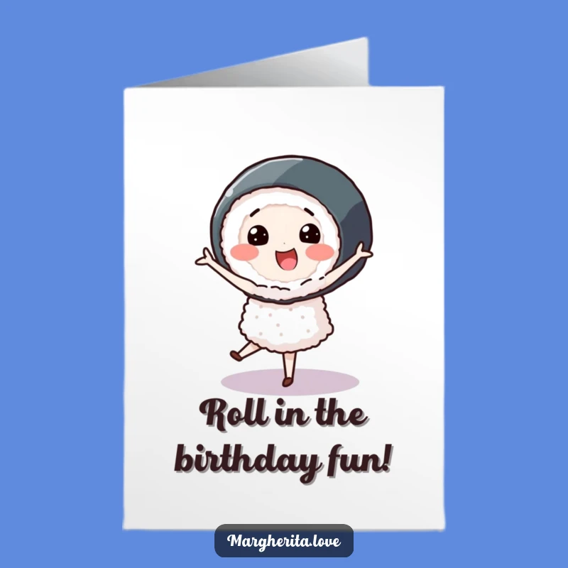 Free Printable Sushi Pirouette Birthday Card - Funny Downloadable DIY Gift