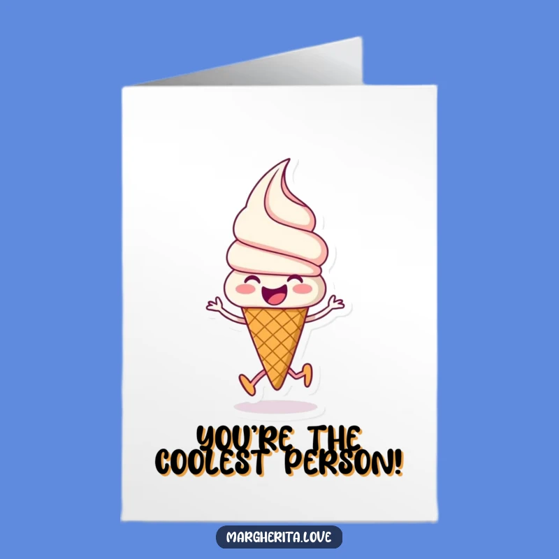 Free Printable Congrats Card: Happy Ice Cream Skip Funny Downloadable Gift