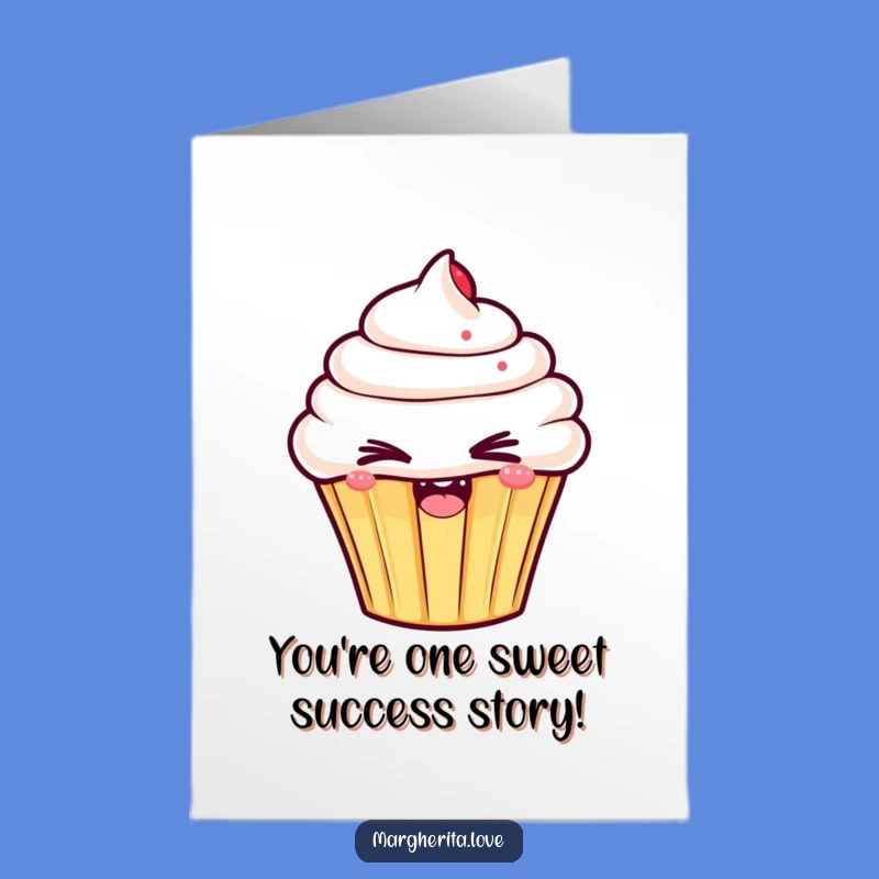 Free Printable Congrats Card: Mischevious Cupcake Downloadable Gift for Any Occasion