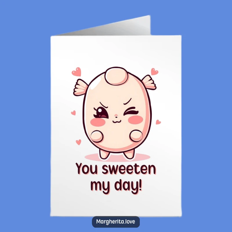Free Printable Congrats Card: Winking Candy Mischief Funny Downloadable Gift