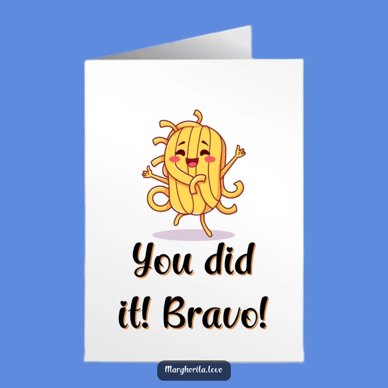 Free Printable Pasta Dance Card: Funny Congrats Downloadable Gift