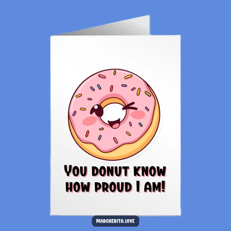 Free Printable Winking Donut Congrats Card Hilarious Downloadable Gift for Sweet Achievements