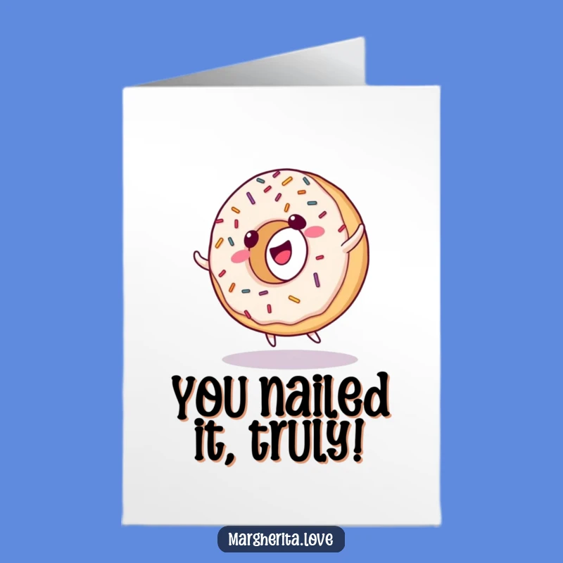 Free Printable Donut Cartwheel Congrats Card: Playful Downloadable for Success