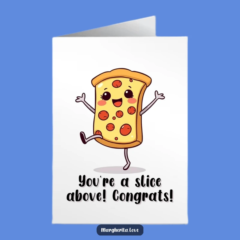 Free Printable Pizza Congrats Card - Funny Cartwheel Downloadable Gift