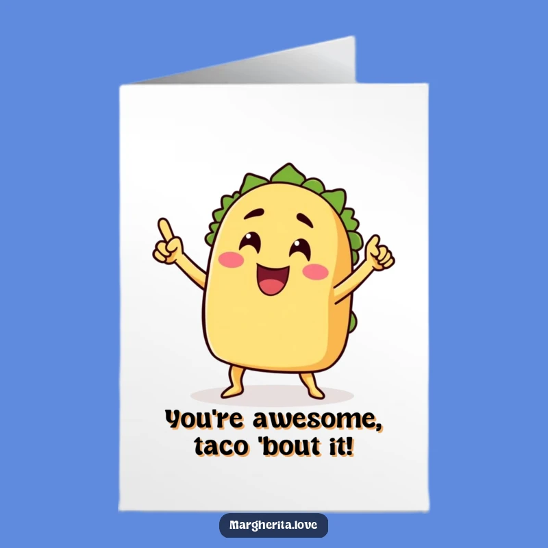 Free Printable Congrats Card: Taco's Victory Dance Celebration