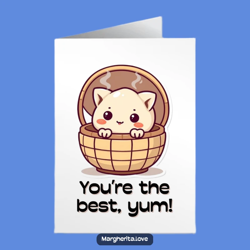 Free Printable Dumpling Congrats Card: Steamy Success Downloadable Gift