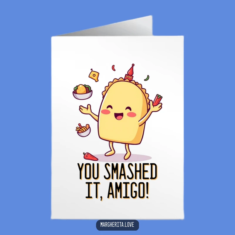 Free Printable Taco Juggling Congrats Card - Funny Downloadable DIY Gift