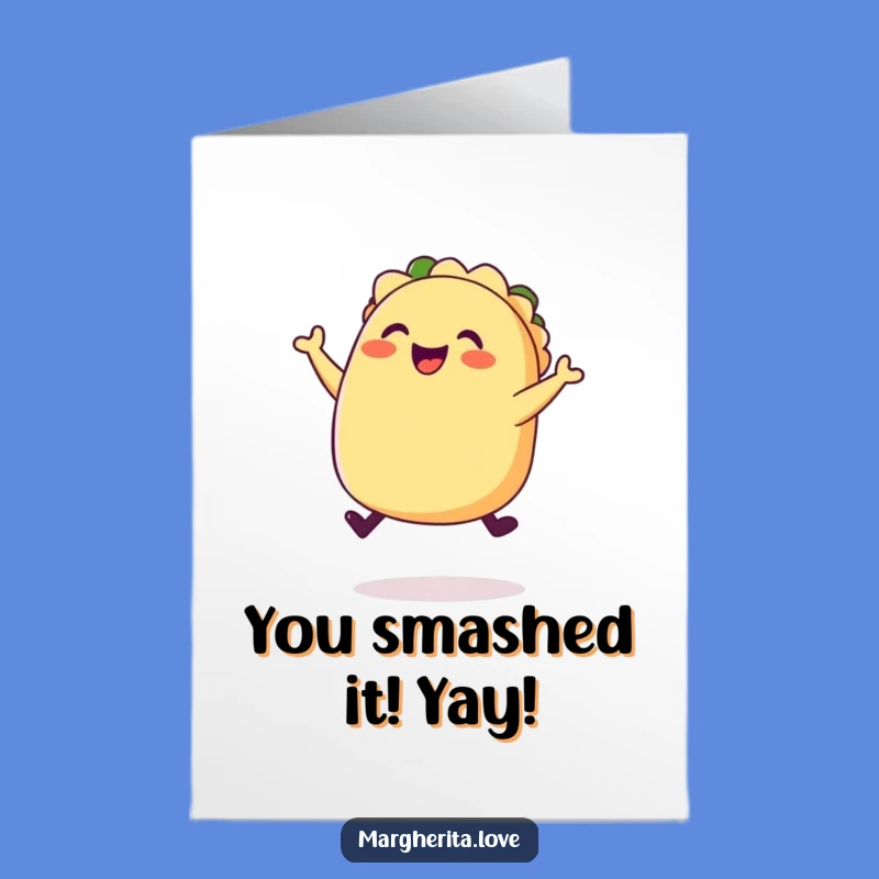 Free Printable Congrats Card: Taco Jump, Joyful Downloadable