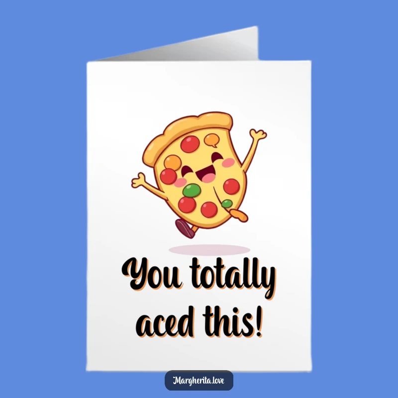 Free Printable Pizza Cartwheel Congrats Card - Funny Downloadable DIY Gift
