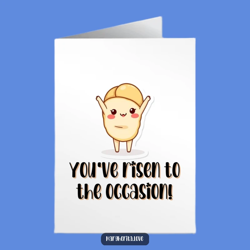 Free Printable Congrats Card: Handstand Croissant Downloadable Gift for Achievements