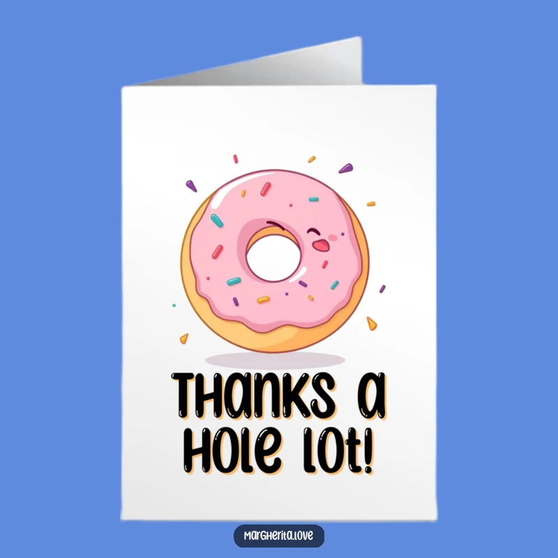 Free Printable Thank You Card: Delighted Donut Spinning Funny Downloadable Gift