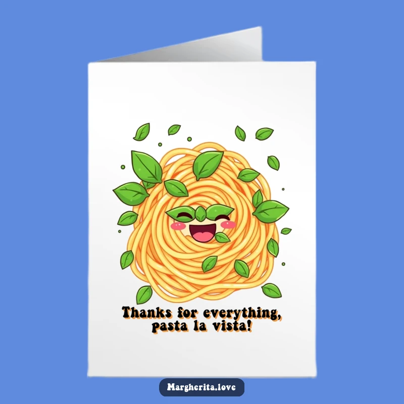 Free Printable Thank You Card: Funny Pasta Juggler, Appreciative Downloadable Gift!