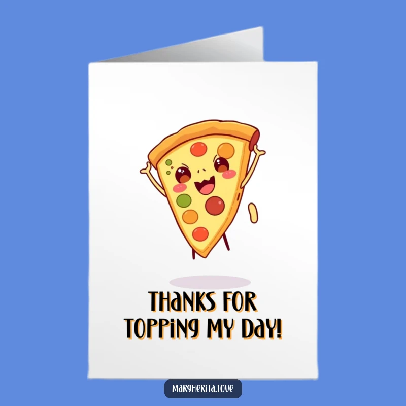 Free Printable Thank You Card: Pizza Slice's Cartwheel