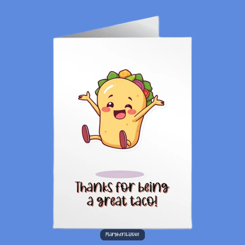 Free Printable Thank You Card: Taco Cartwheel Thanks Download