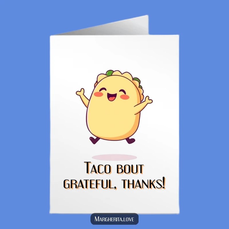 Free Printable Thank You Card: Taco Jump, Fun Downloadable