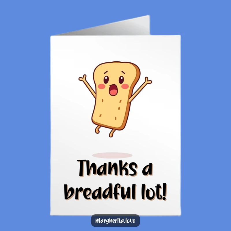 Free Printable Thank You Card: Leaping Breadstick, Fun Downloadable Gift of Gratitude!
