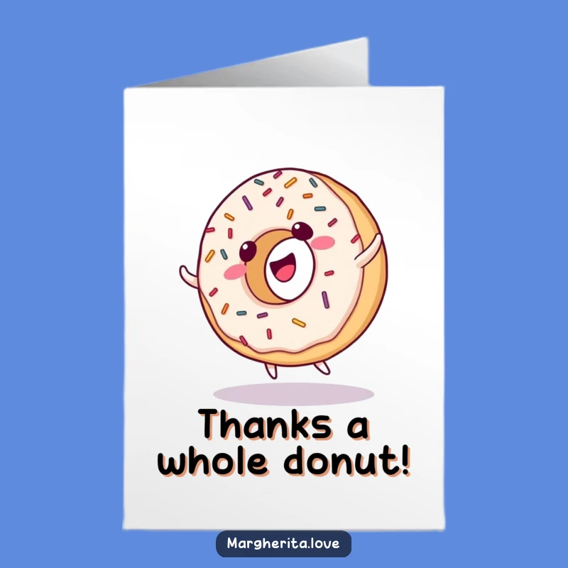 Free Printable Donut Cartwheel Thank You Card: Fun Downloadable Appreciation