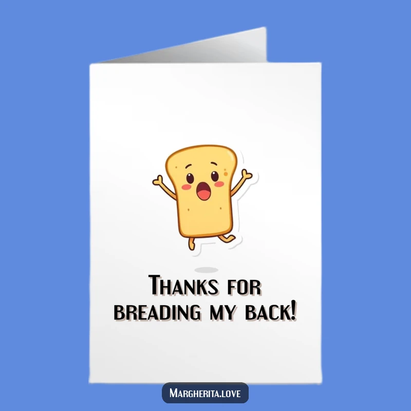 Free Printable Thank You Card: Surprised Breadstick, Whimsical Downloadable Gift of Gratitude
