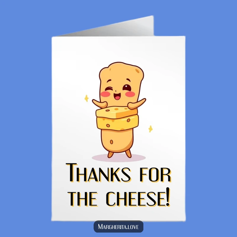 Free Printable Thank You Card: Baguette Cheese Balance Downloadable Gift