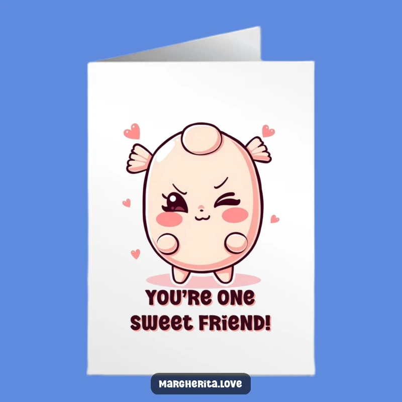 Free Printable Thank You Card: Winking Candy Mischief Funny Downloadable Gift