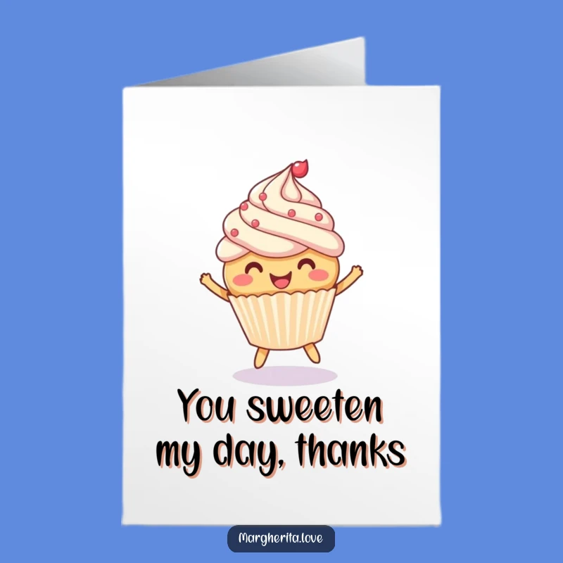 Free Printable Cupcake Thank You Card: Sweet Downloadable for Expressing Gratitude