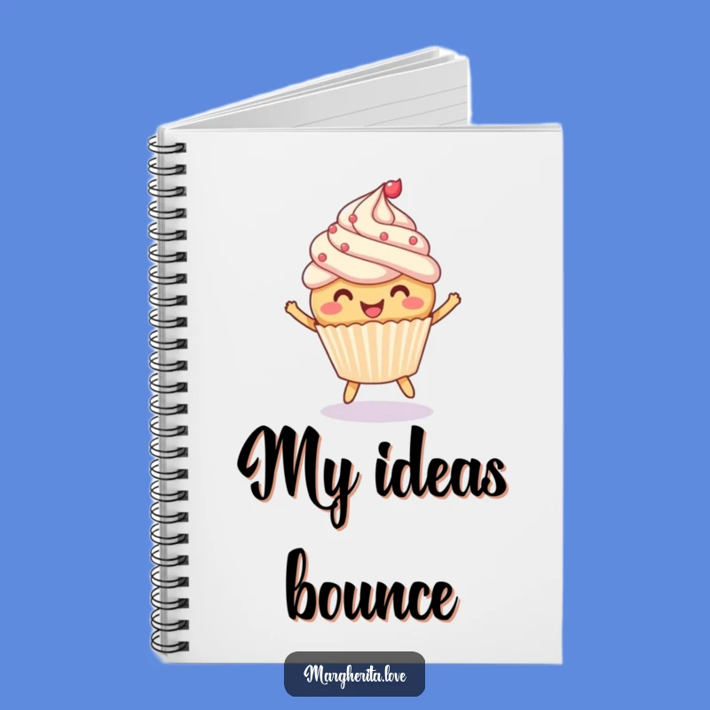 Funny Cupcake Play Notebook - Jot Down Sweet Ideas with a Bounce