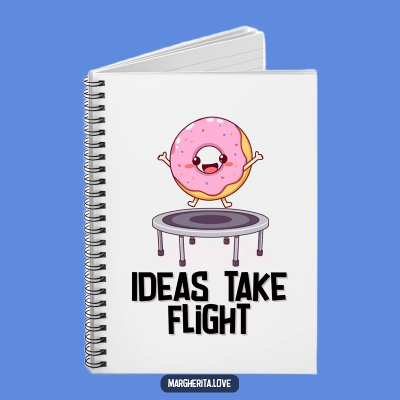 Funny Donut Trampoline Notebook - Journal for Bouncy Ideas Gift
