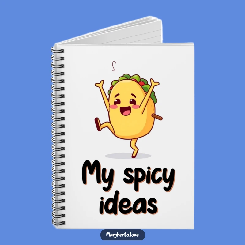 Funny Jaunty Taco Cartwheel Notebook - Jot Down Fiesta Ideas
