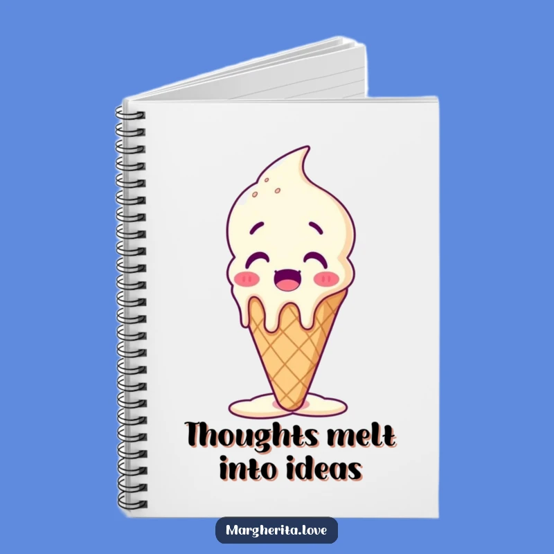 Funny Melting Ice Cream Cone Notebook: Jot Down Sweet and Surprising Ideas