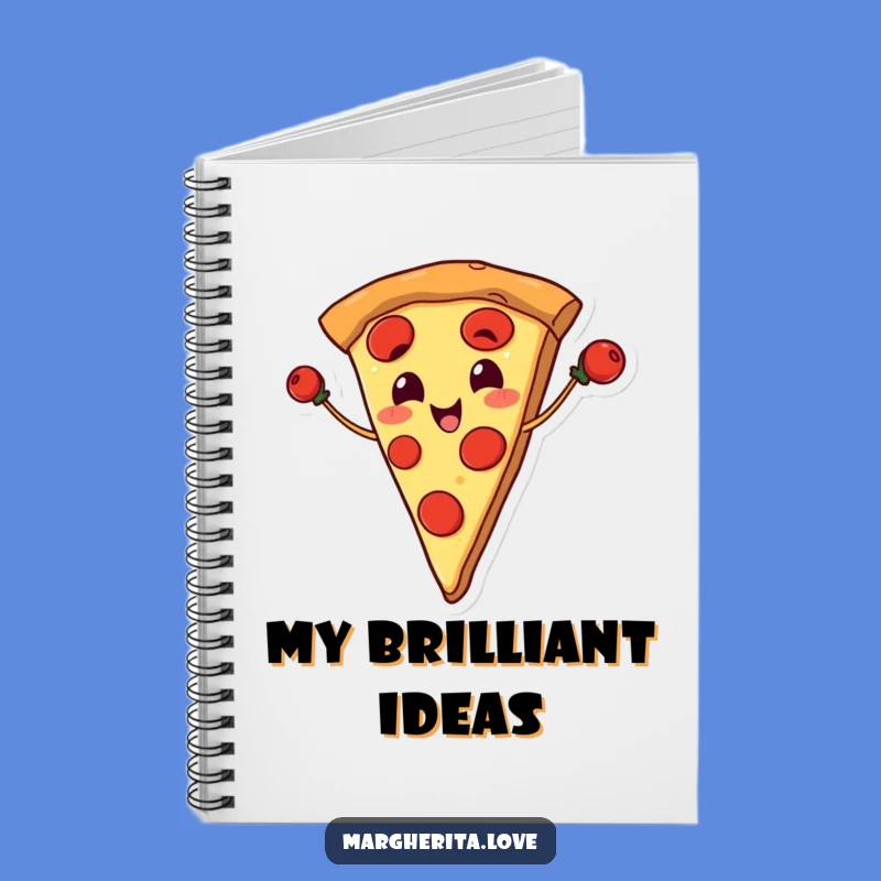 Funny Pizza Juggling Pepperoni Notebook - Jot Down Your Tasty Ideas!