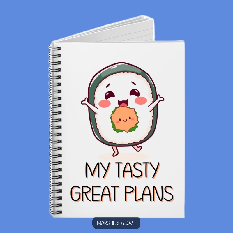 Funny Sushi Roll Dancing Notebook - Jots & Jokes for Japanese Food Fans Gift