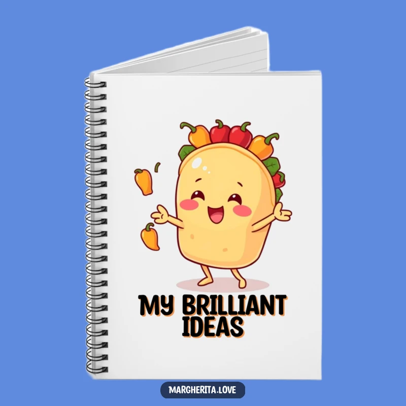 Funny Taco Juggling Peppers Notebook: Jot Down Laughs and Ideas