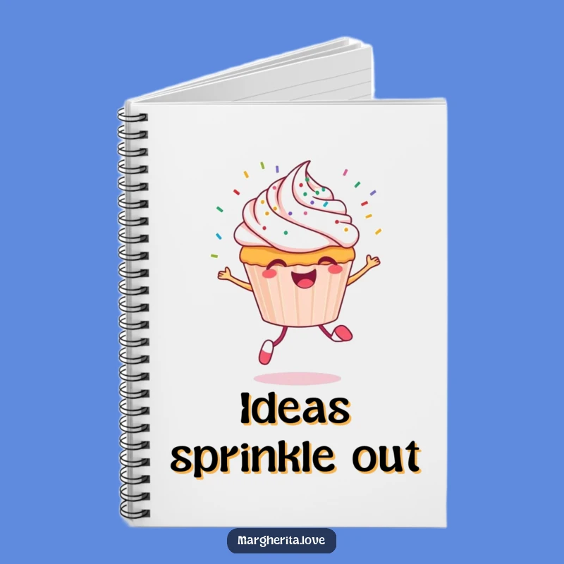 Funny Cupcake Notebook: Cheerful Sprinkles and Skipping Journaling Fun