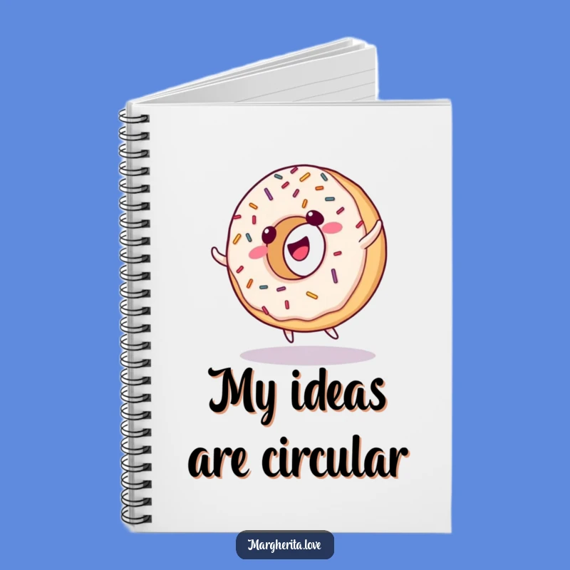 Funny Donut Cartwheel Notebook - Giggling Sprinkles Journal