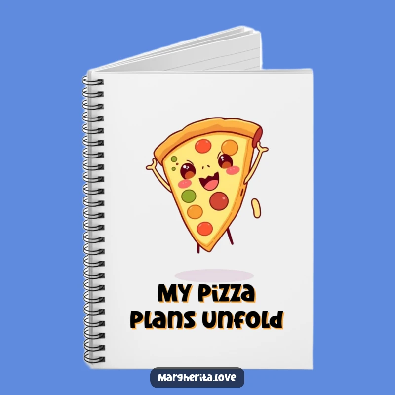 Funny Pizza Slice Cartwheel Notebook - Jot Down Your Best Ideas!