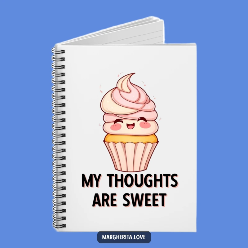 Funny Cupcake Spin Notebook - Playful Frosting Hair Journal
