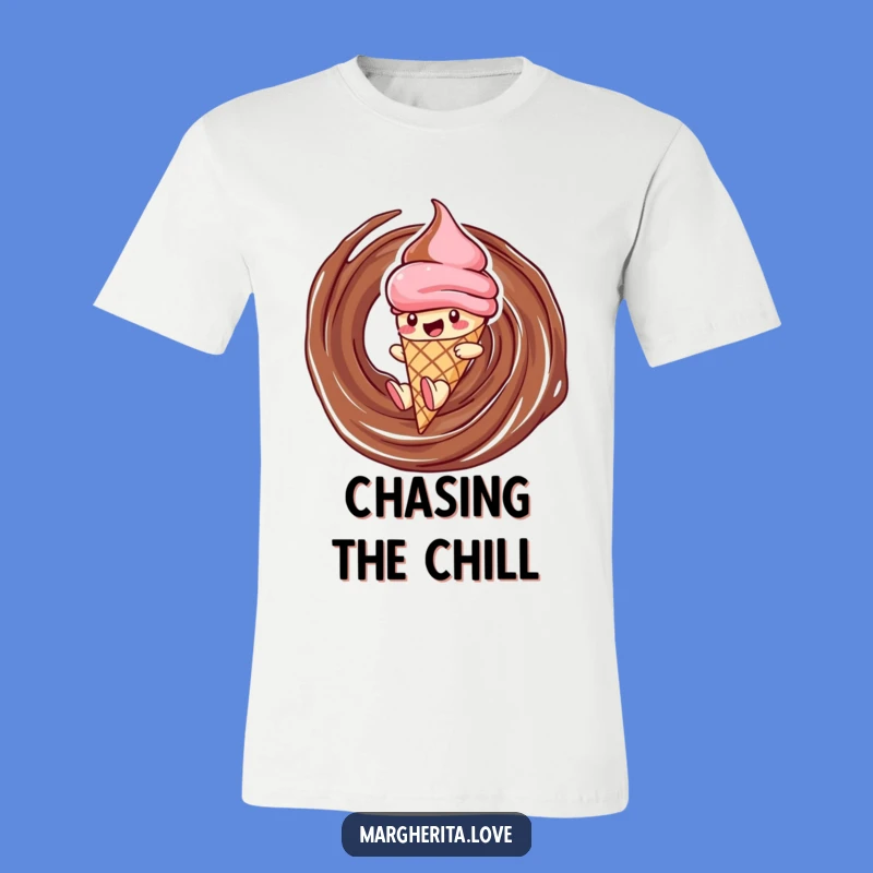 Funny Ice Cream T-Shirt: Sliding Cone Character, Cool and Hilarious Tee