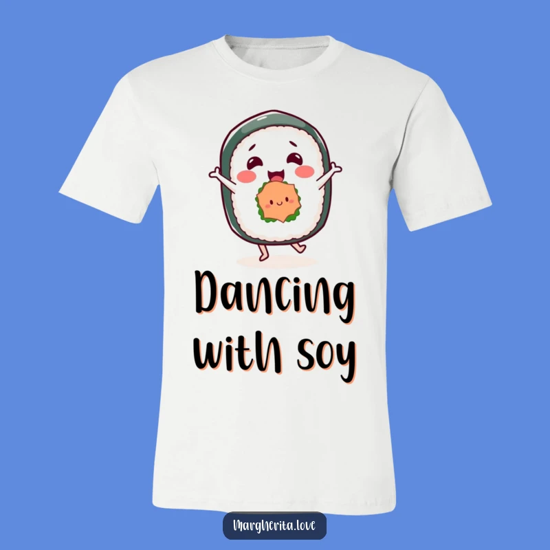 Funny Sushi Roll Dancing T-Shirt - Comedic Japanese Foodie Tee Gift