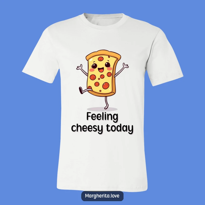 Funny Pizza Cartwheel T-Shirt: Happy Food Character Tee, Perfect Funny Gift