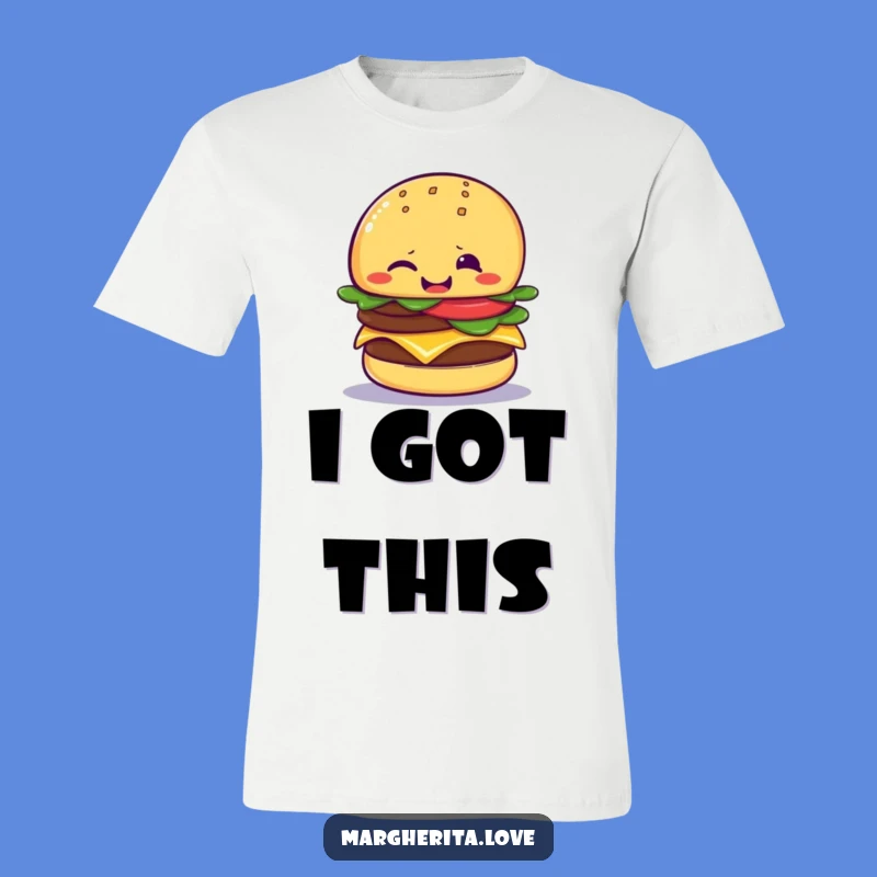 Funny Cheeseburger Wink T-Shirt: Wear Your Humor with This Hilarious Foodie Tee!