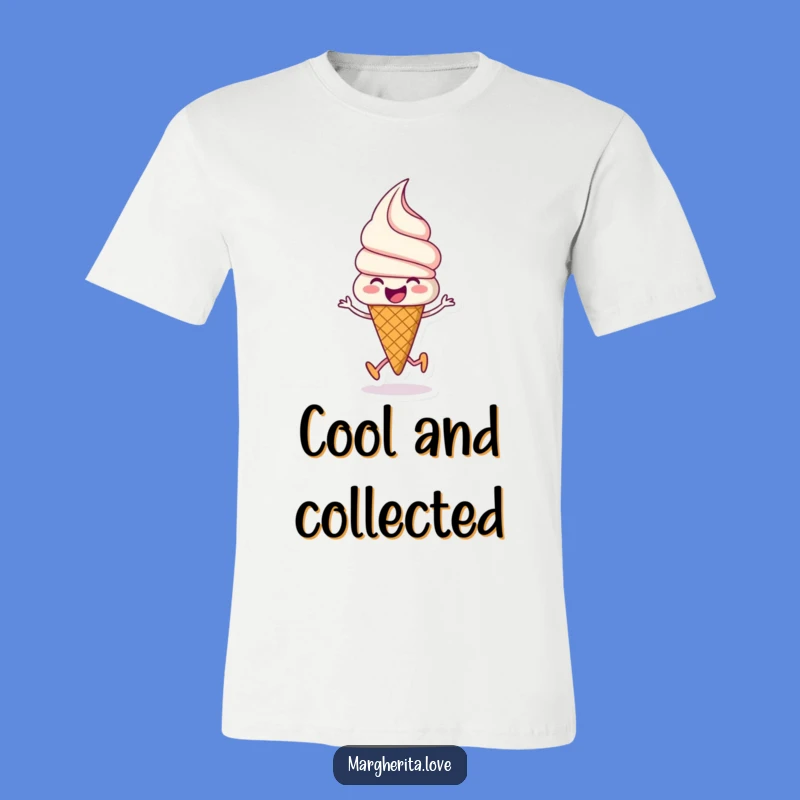 Funny Ice Cream T-Shirt: Skip with joy in this beaming cone tee!