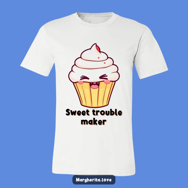 Funny Mischievous Cupcake T-Shirt: Wear Your Sweet Side with a Wink