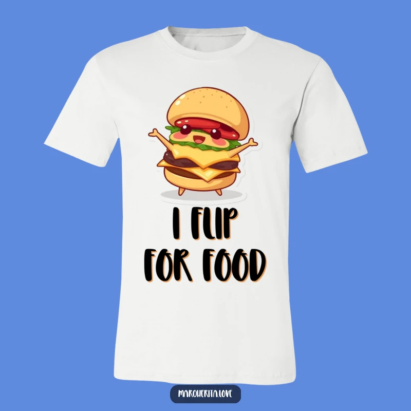 Funny Self-Flipping Burger T-Shirt: Wear Your Love for Burgers!