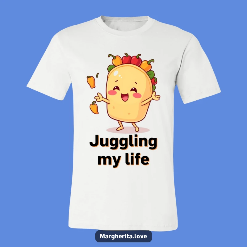 Funny Taco Juggling Peppers T-Shirt: A Hilarious Wearable Gift for Fiesta Lovers