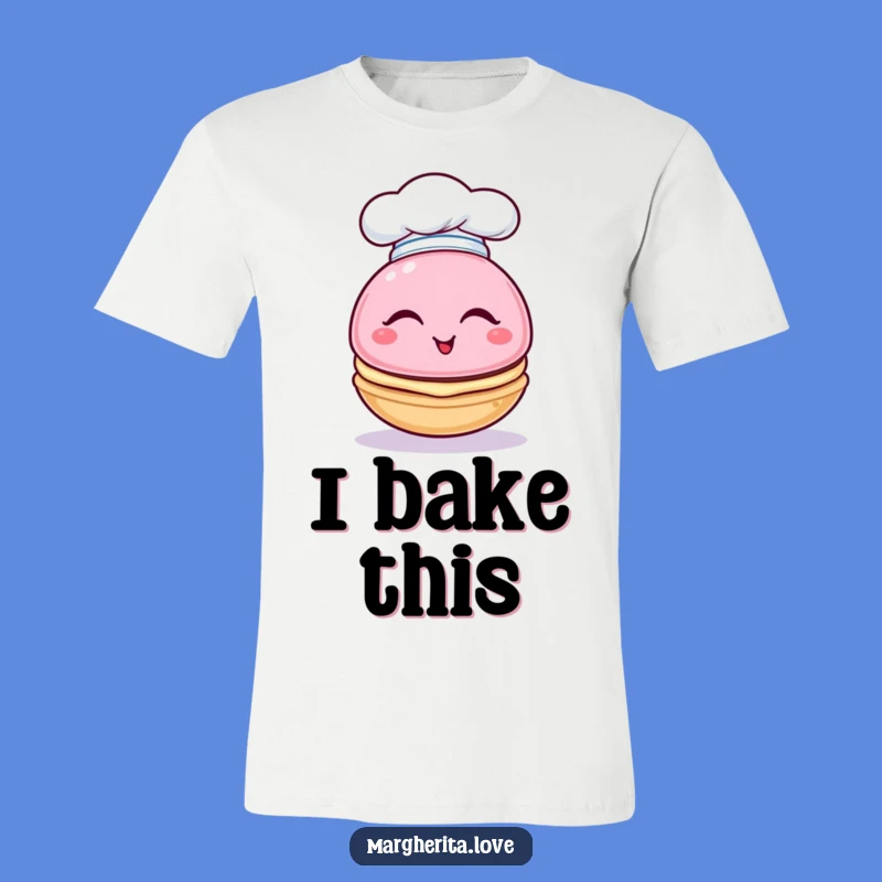 Funny Macaron Chef T-Shirt: Wear Your Baking Prowess with a Wink