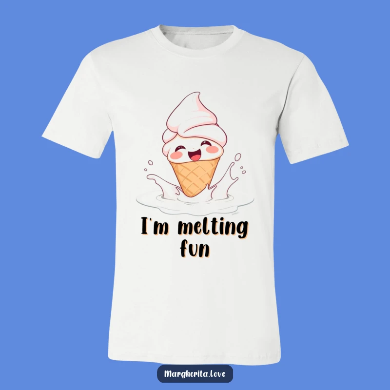 Funny Ice Cream Cone T-Shirt: Hilarious Milk Splash Fun