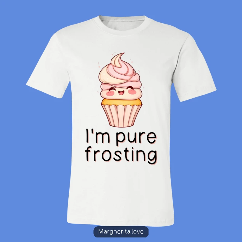 Funny Cupcake Spin T-Shirt - Playful Frosting Hair Tee