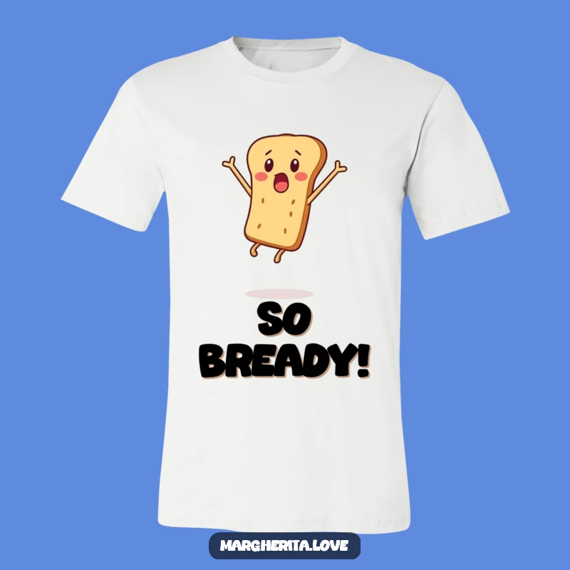 Funny Surprised Breadstick T-Shirt - Comical Comfort Food Apparel