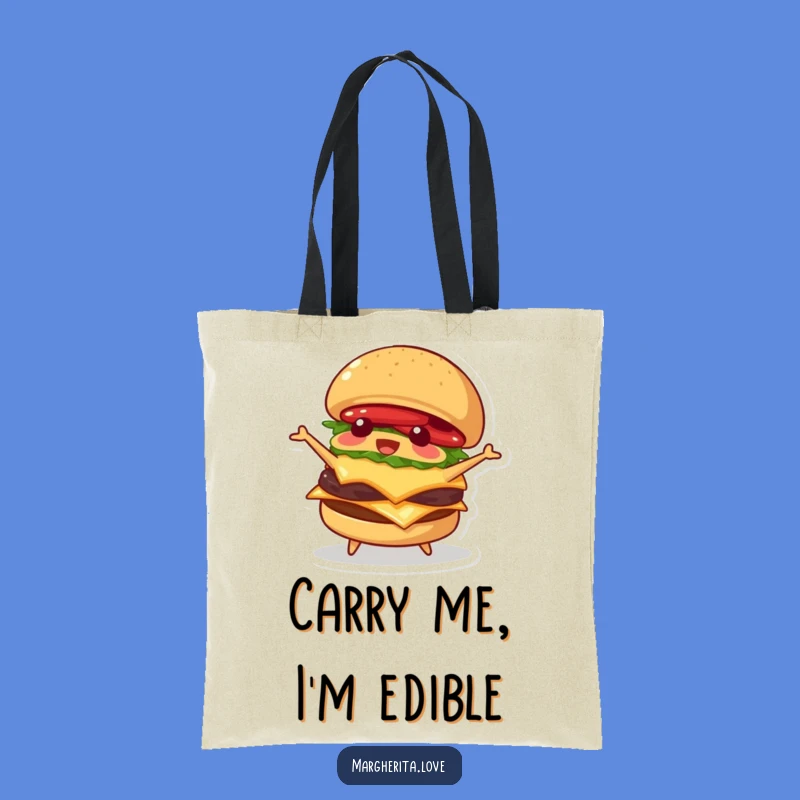 Funny Burger Flipping Tote Bag: Carry Your Essentials with Gusto!