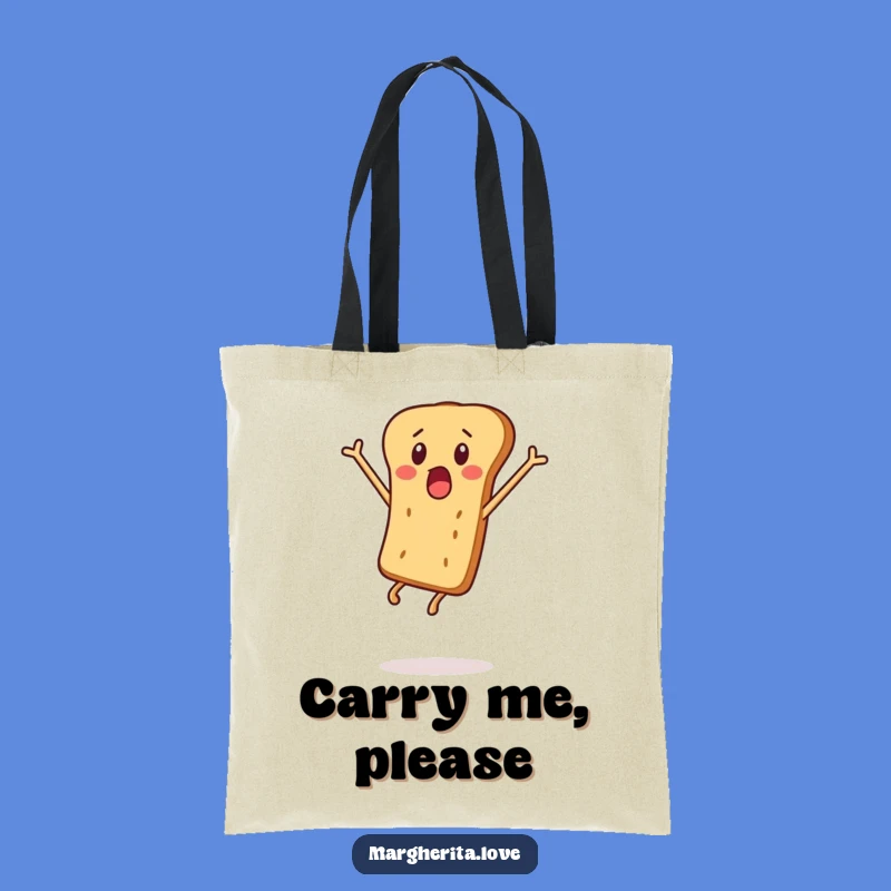 Funny Surprised Breadstick Tote Bag - Carry Snacks with Style